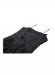 Black Gorgeous Lace Stitching Exquisite Dark Pattern Luxury Trailing Gothic Style Suspender Dress
