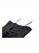 Black Gorgeous Lace Stitching Exquisite Dark Pattern Luxury Trailing Gothic Style Suspender Dress
