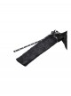 Black Personality Devil Cat Ears Hooded Design Irregular Hole Decoration Punk Style Slim Dress