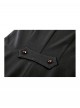 Black Red Retro Bow Tie Decorated Little Devil Tail Trailing Gothic Style Shirt Dress