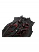 Black Red Retro Bow Tie Decorated Little Devil Tail Trailing Gothic Style Shirt Dress