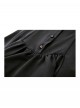 Black Red Retro Bow Tie Decorated Little Devil Tail Trailing Gothic Style Shirt Dress