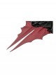 Black Red Retro Bow Tie Decorated Little Devil Tail Trailing Gothic Style Shirt Dress