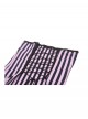 Black Purple Sexy Tube Top Striped Knitted Lace Stitching Punk Style Slim Dress