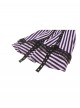 Black Purple Sexy Tube Top Striped Knitted Lace Stitching Punk Style Slim Dress