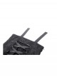 Rock Avant Garde Black Lace Splicing Rebellious Metal Ring Buckle Decoration Punk Style Suspender Dress