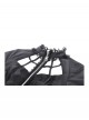 Black Personality Spider Web Hollow Design Metal Spider Zipper Collar Lace Splicing Punk Style Shirt