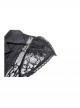 Black Sexy Lace Hollow Stitching Elegant Lapel Design Gothic Style Slim Top