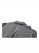 Unique Black White Stripes Exquisite Ruffle Stitching Lace Skull Scarf Decoration Gothic Style Loose Shirt