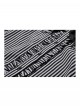 Unique Black White Stripes Exquisite Ruffle Stitching Lace Skull Scarf Decoration Gothic Style Loose Shirt