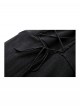 Elegant Black Fur Collar Vintage Metal Button Decoration Gothic Style Long Coat