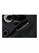 Black Plush Cute Plush Hooded Metal Moon Decoration Gothic Style Coat