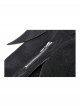 Black Cool Metal Rivet Decoration Personality Snake Pattern Leather Splicing Punk Style Longtail Jacket