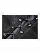 Black Cool Metal Rivet Decoration Personality Snake Pattern Leather Splicing Punk Style Longtail Jacket