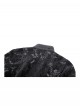 Retro Black Jacquard Pattern Elegant Small High Collar Design Gothic Style Tailcoat