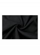 Dark Black Faux Fur Design Plush Trim Oversized Hooded Gothic Style Cloak