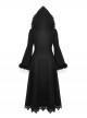Black Romantic Layered Lace Splicing Plush Decoration Gorgeous Gothic Style Coat