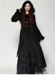 Black Romantic Layered Lace Splicing Plush Decoration Gorgeous Gothic Style Coat