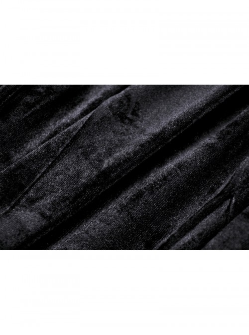 Retro Black Cascading Mesh Lace Splicing Luxury Velvet Rose Decoration Gothic Style Skirt