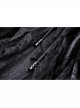 Retro Black Cascading Mesh Lace Splicing Luxury Velvet Rose Decoration Gothic Style Skirt