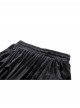 Retro Black Cascading Mesh Lace Splicing Luxury Velvet Rose Decoration Gothic Style Skirt