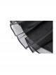 Rebellious Black Leather Splicing Mesh Cool Metal Rivet Decoration Punk Style Skirt