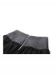 Rebellious Black Leather Splicing Mesh Cool Metal Rivet Decoration Punk Style Skirt