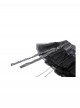 Rebellious Black Leather Splicing Mesh Cool Metal Rivet Decoration Punk Style Skirt