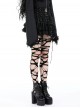 Black Rock Style Layered Lace Stitching Cross Straps Metal Ring Buckle Zipper Decorated Punk Style Skirt