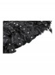 Black Rock Style Layered Lace Stitching Cross Straps Metal Ring Buckle Zipper Decorated Punk Style Skirt
