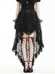 Black Elegant Retro Lace Splicing Gorgeous Train Design Gothic Style Skirt