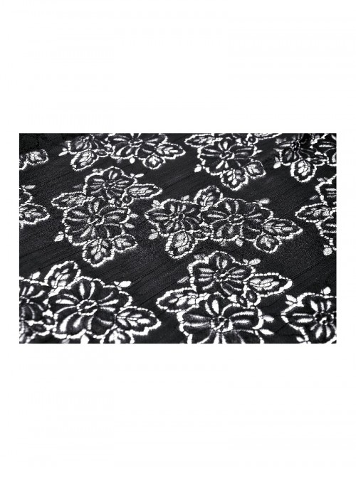 Black Elegant Retro Lace Splicing Gorgeous Train Design Gothic Style Skirt