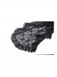 Black Elegant Retro Lace Splicing Gorgeous Train Design Gothic Style Skirt