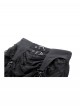 Black Elegant Retro Lace Splicing Gorgeous Train Design Gothic Style Skirt