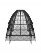 Rococo Style Black Spider Web Lace Mesh Stitching Gothic Style Birdcage Petticoat Long Skirt