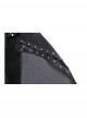 Black Cool Leather Splicing Metal Rivet Buckle Decoration Sexy High Slit Design Punk Style Tight Skirt