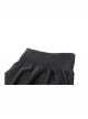 Black Simple Dark Bat Wing Hem Gothic Style High Waist A Line Skirt