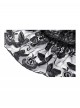 Elegant Black Layered Rose Lace Mesh Gothic Style Cake Skirt