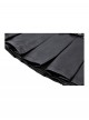Cool Black Leather Stitching Cross Strap Design Metal Buckle Decoration Punk Style Skirt
