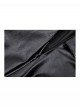 Cool Black Leather Stitching Cross Strap Design Metal Buckle Decoration Punk Style Skirt