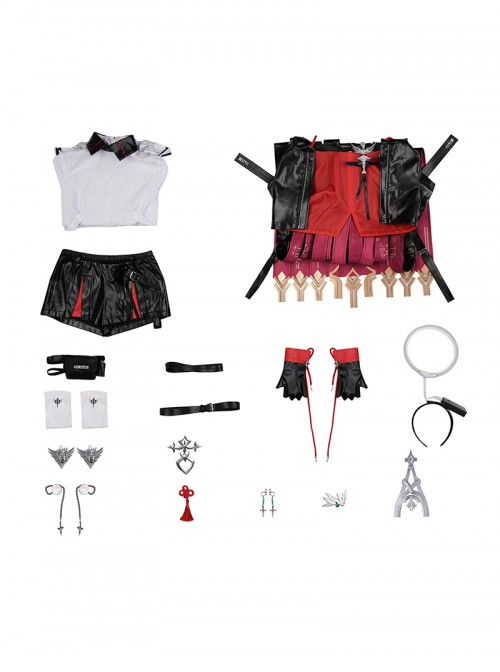 Game Arknights Exusiai The New Covenant Halloween Cosplay Costume Set Without Shoes