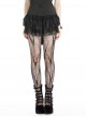 Elegant Black Retro Cascading Lace Exquisite Train Design Gothic Style Shorts Skirt