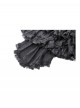 Elegant Black Retro Cascading Lace Exquisite Train Design Gothic Style Shorts Skirt
