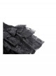 Elegant Black Retro Cascading Lace Exquisite Train Design Gothic Style Shorts Skirt