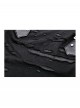 Cool Black Leather Patchwork Personality Hole Design Metal Rivet Decoration Punk Style Top