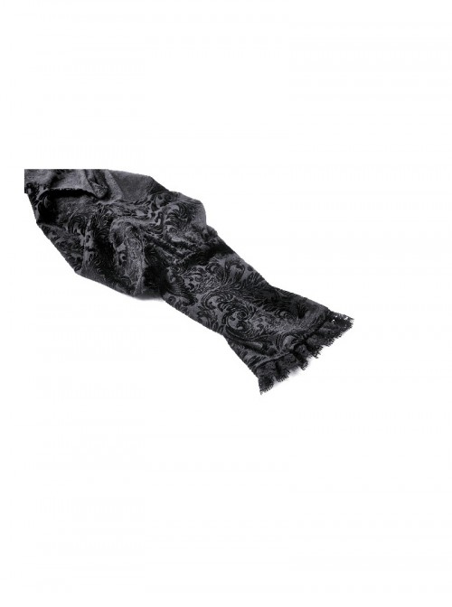 Elegant Black Velvet Jacquard Exquisite Lace Decorated Retro Victorian Style Gothic Style Top