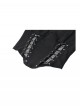 Cool Black Mesh Stitching Unique Metal Buckle Decoration Sexy Hollow Design Punk Style Top