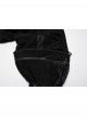 Black Personalized Studs Zippers Gothic Punk Style Detachable Decadent Wide Leg Pants