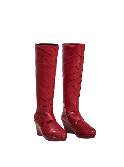 Daredevil Unleash Hell Elektra Halloween Cosplay Accessories Red High Heel Boots