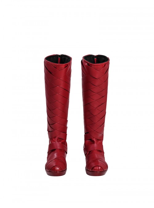 Daredevil Unleash Hell Elektra Halloween Cosplay Accessories Red High Heel Boots